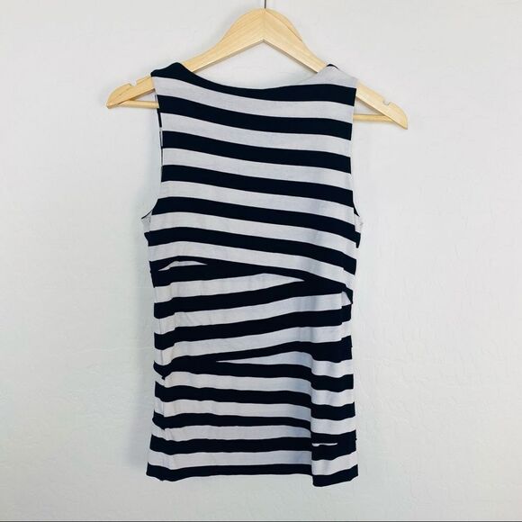 Vince Camuto black white stripe layered tank xs - Picture 2 of 6